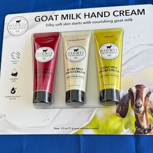 Dionis Goat Milk Hand Cream Trio - Red, Cream, Yellow